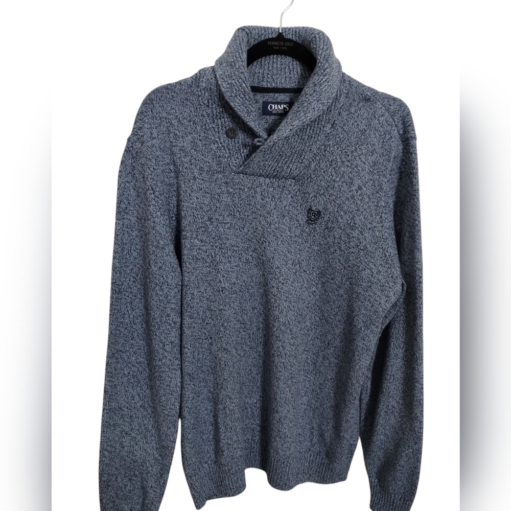 Chaps Men's Large Twist‎ Textured Shawl Collar Cotton Sweater Casual Cardigan